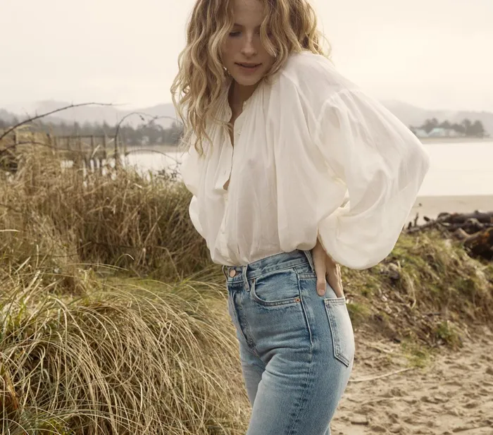 DEN Tops Women The Jane Blouse Salt