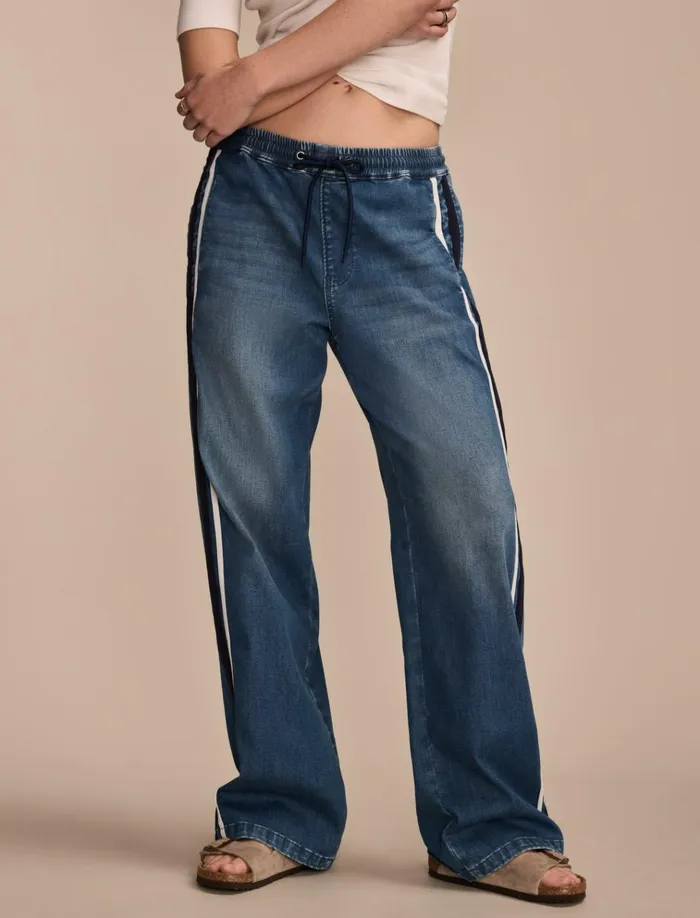 Denim Track Pants Bona Fide Wash Women Lucky Brand Pants