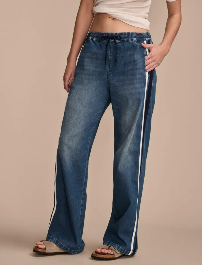 Denim Track Pants Bona Fide Wash Women Lucky Brand Pants