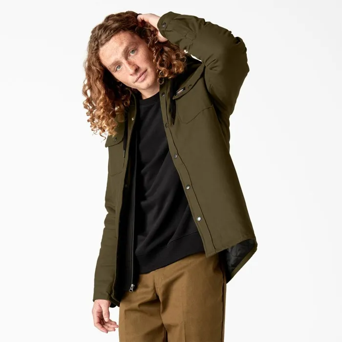 Dickies Skateboarding Duck Shirt Jacket Dark Olive Dark Olive dv9 Men Dickies Shirt Jackets Dickies Skateboarding Duck Shirt Jacket Dark Olive Dark Olive dv9 Men Dickies Shirt Jackets