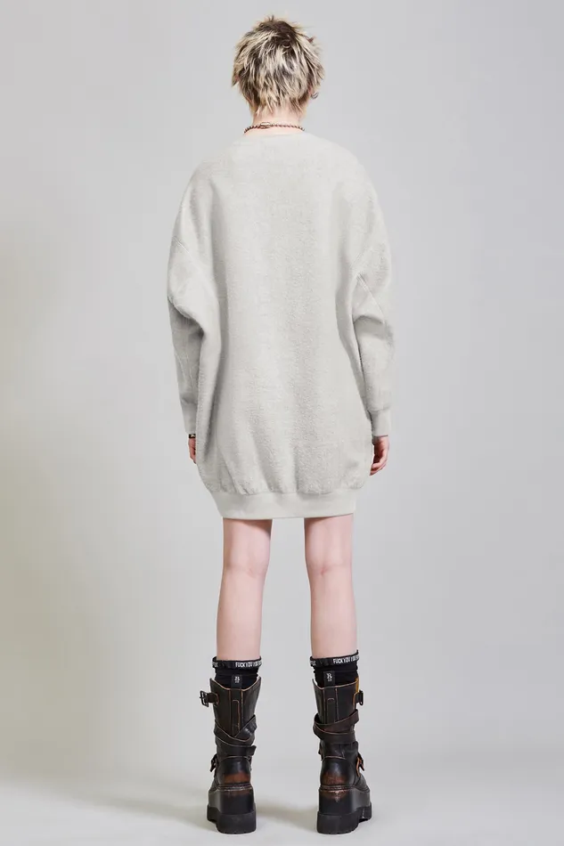 Dresses R13 Women Grunge Sweatshirt Dress 8211 Heather Grey