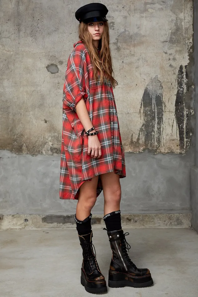 Dresses R13 Women Plaid Oversized Boxy Dress