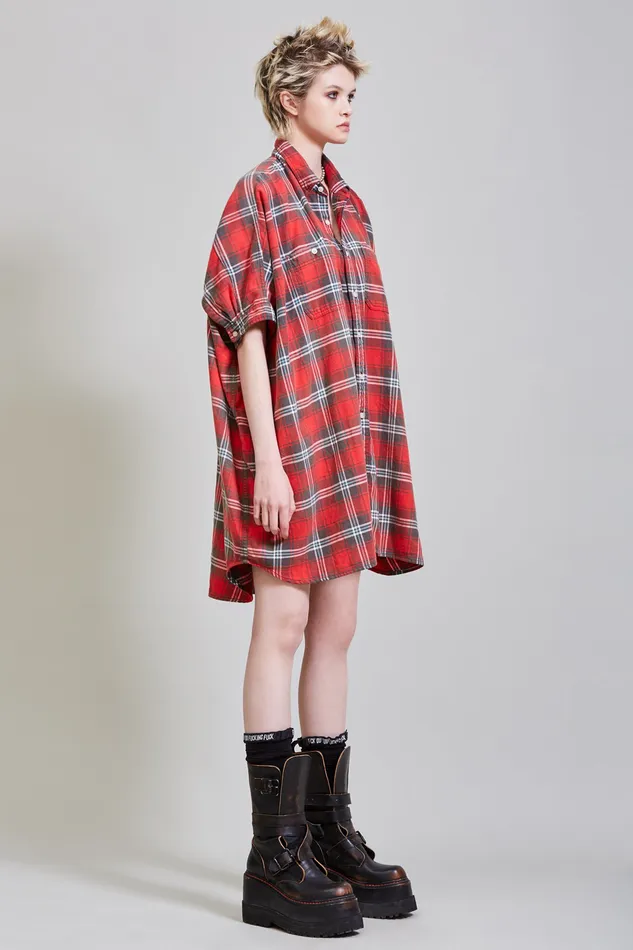 Dresses R13 Women Plaid Oversized Boxy Dress