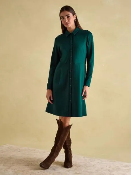 Dresses Women Joules Green Long Sleeve Jersey Ponte Dress