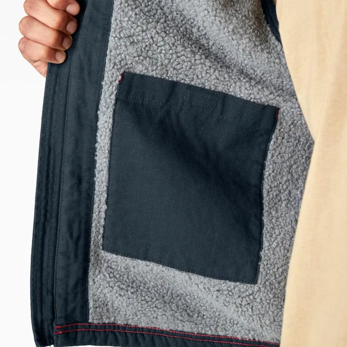 Duck Canvas High Pile Fleece Lined Vest Rinsed Dark Navy Rinsed Dark Navy rdn Men Dickies Vests Duck Canvas High Pile Fleece Lined Vest Rinsed Dark Navy Rinsed Dark Navy rdn Men Dickies Vests