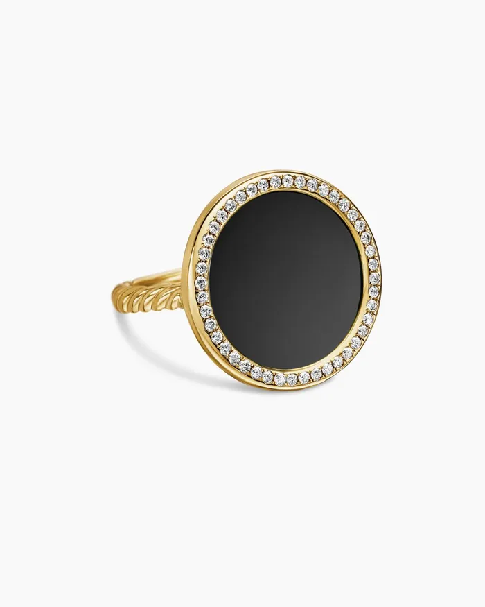 DY Elements Ring In 18K Yellow Gold With Diamonds 21mm Women David Yurman Statement DY Elements Ring In 18K Yellow Gold With Diamonds 21mm Women David Yurman Statement