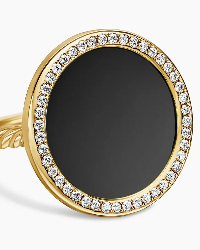 DY Elements Ring In 18K Yellow Gold With Diamonds 21mm Women David Yurman Statement DY Elements Ring In 18K Yellow Gold With Diamonds 21mm Women David Yurman Statement