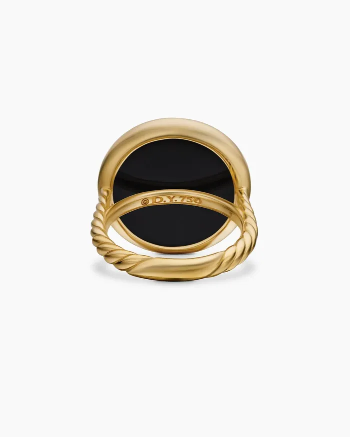 DY Elements Ring In 18K Yellow Gold With Diamonds 21mm Women David Yurman Statement DY Elements Ring In 18K Yellow Gold With Diamonds 21mm Women David Yurman Statement