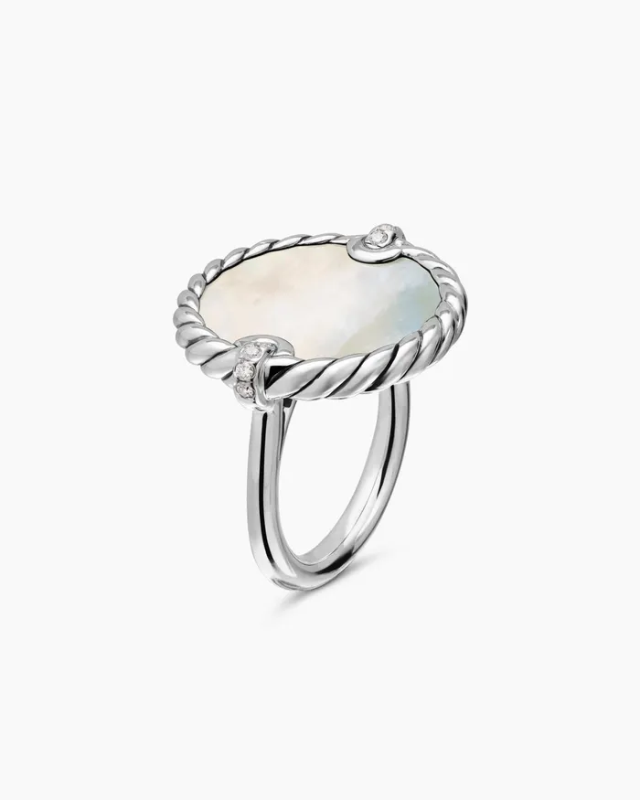 DY Elements Ring In Sterling Silver With Diamonds 21mm Women David Yurman Statement