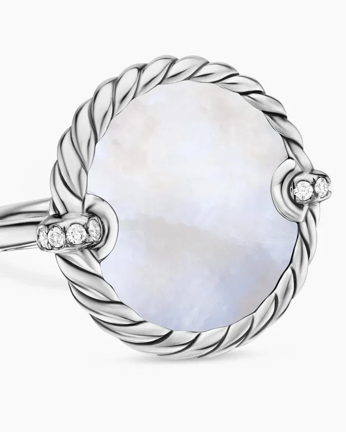 DY Elements Ring In Sterling Silver With Diamonds 21mm Women David Yurman Statement