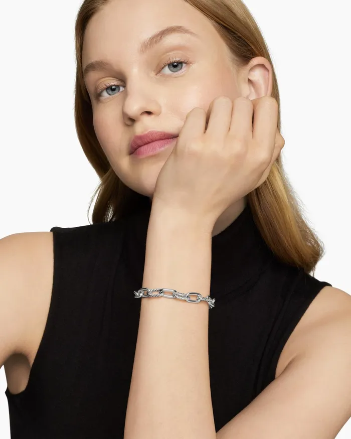 DY Madison Chain Bracelet In Sterling Silver 85mm Women David Yurman Chain DY Madison Chain Bracelet In Sterling Silver 85mm Women David Yurman Chain