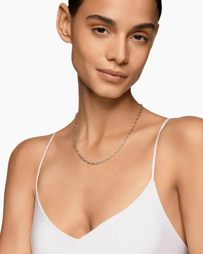 DY Madison Chain Necklace In Sterling Silver 3mm Women David Yurman Chain DY Madison Chain Necklace In Sterling Silver 3mm Women David Yurman Chain