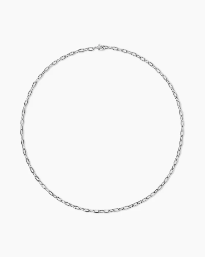DY Madison Chain Necklace In Sterling Silver 3mm Women David Yurman Chain DY Madison Chain Necklace In Sterling Silver 3mm Women David Yurman Chain