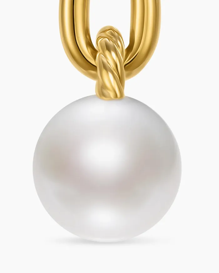 DY Madison Pearl Drop Earrings In 18K Yellow Gold 32mm Women David Yurman Drop DY Madison Pearl Drop Earrings In 18K Yellow Gold 32mm Women David Yurman Drop