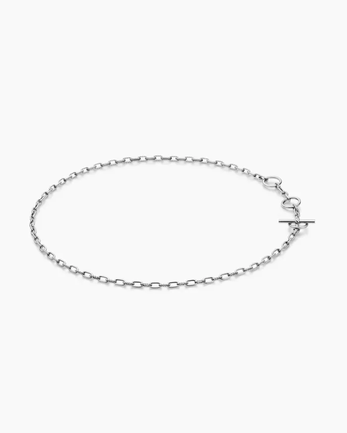 DY Madison Three Ring Chain Necklace In Sterling Silver 3mm Women David Yurman Chain