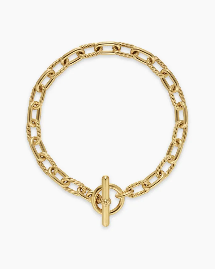 DY Madison Toggle Chain Bracelet In 18K Yellow Gold 55mm Women David Yurman Chain DY Madison Toggle Chain Bracelet In 18K Yellow Gold 55mm Women David Yurman Chain