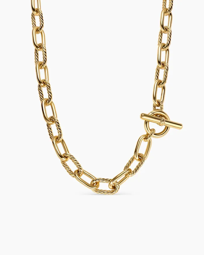 DY Madison Toggle Chain Necklace In 18K Yellow Gold 11mm Women David Yurman Chain DY Madison Toggle Chain Necklace In 18K Yellow Gold 11mm Women David Yurman Chain