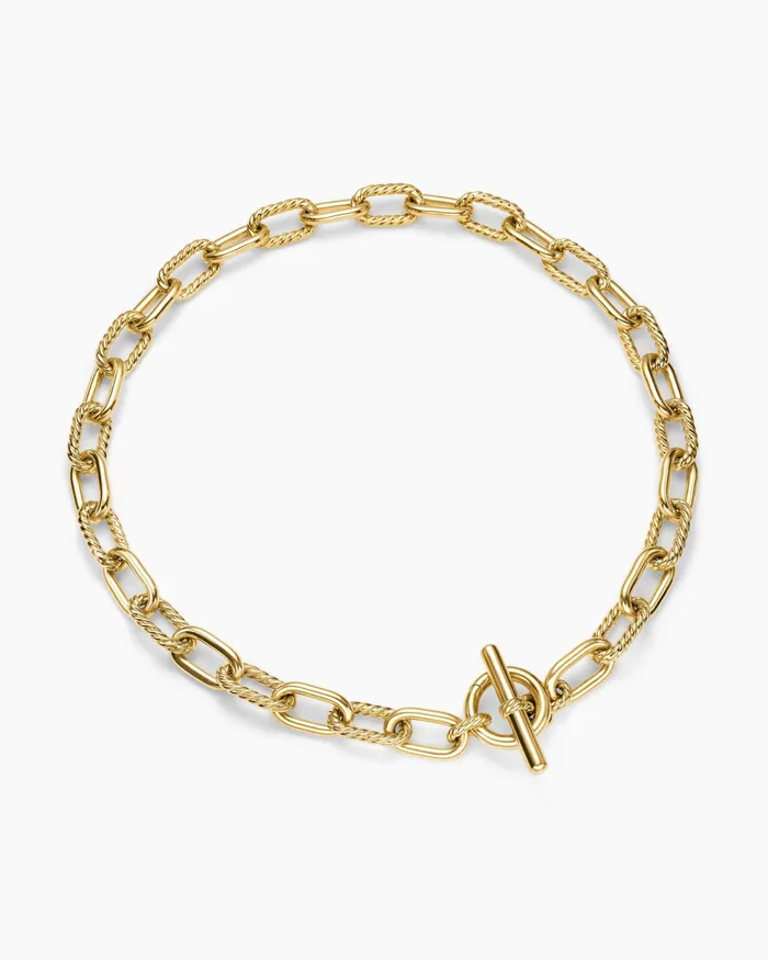 DY Madison Toggle Chain Necklace In 18K Yellow Gold 11mm Women David Yurman Chain