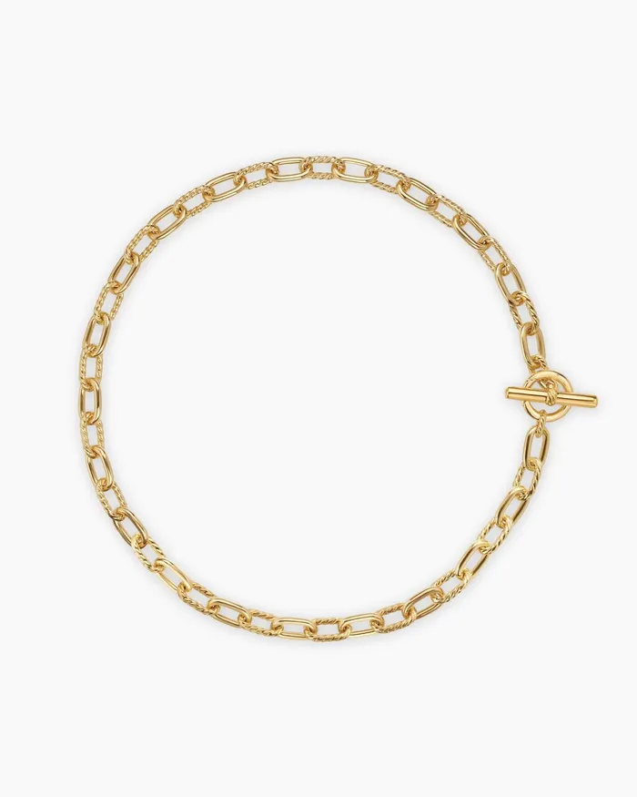 DY Madison Toggle Chain Necklace In 18K Yellow Gold 85mm Women David Yurman Chain DY Madison Toggle Chain Necklace In 18K Yellow Gold 85mm Women David Yurman Chain