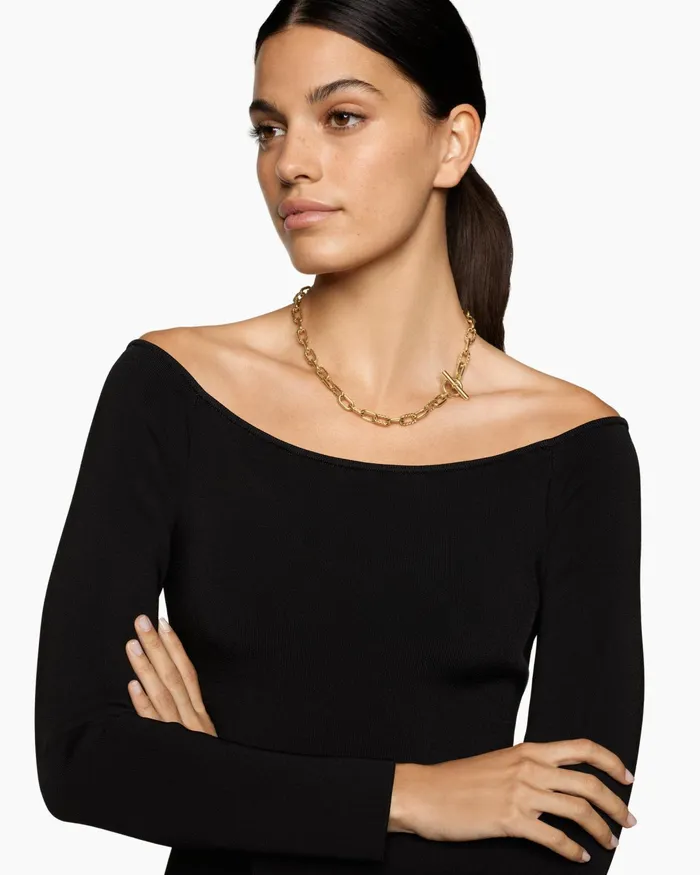 DY Madison Toggle Chain Necklace In 18K Yellow Gold 85mm Women David Yurman Chain DY Madison Toggle Chain Necklace In 18K Yellow Gold 85mm Women David Yurman Chain