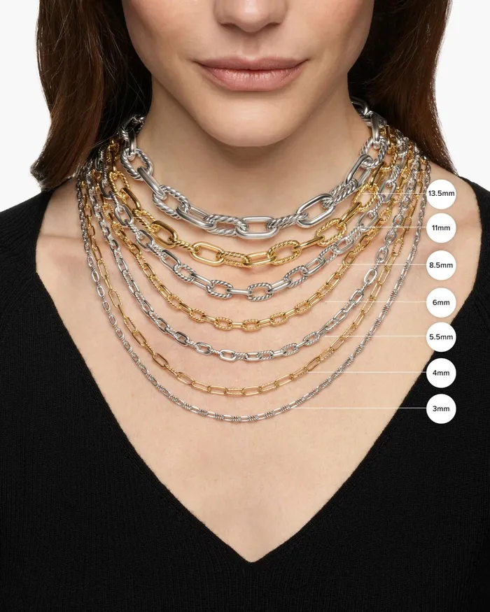 DY Madison Toggle Chain Necklace In 18K Yellow Gold 85mm Women David Yurman Chain DY Madison Toggle Chain Necklace In 18K Yellow Gold 85mm Women David Yurman Chain
