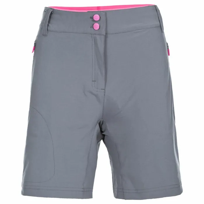 Edgar Dual Layer Quick Dry Cycling Shorts Storm Grey Women Trespass Shorts