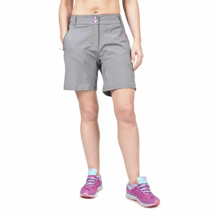 Edgar Dual Layer Quick Dry Cycling Shorts Storm Grey Women Trespass Shorts