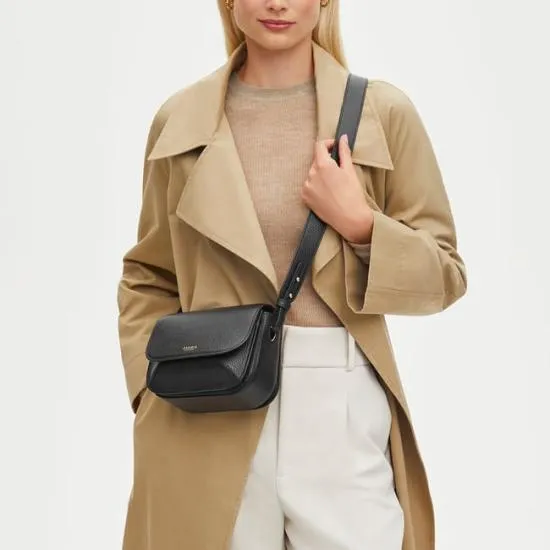 Ella Bag Black Pebble Women Aspinal Of London Shoulder