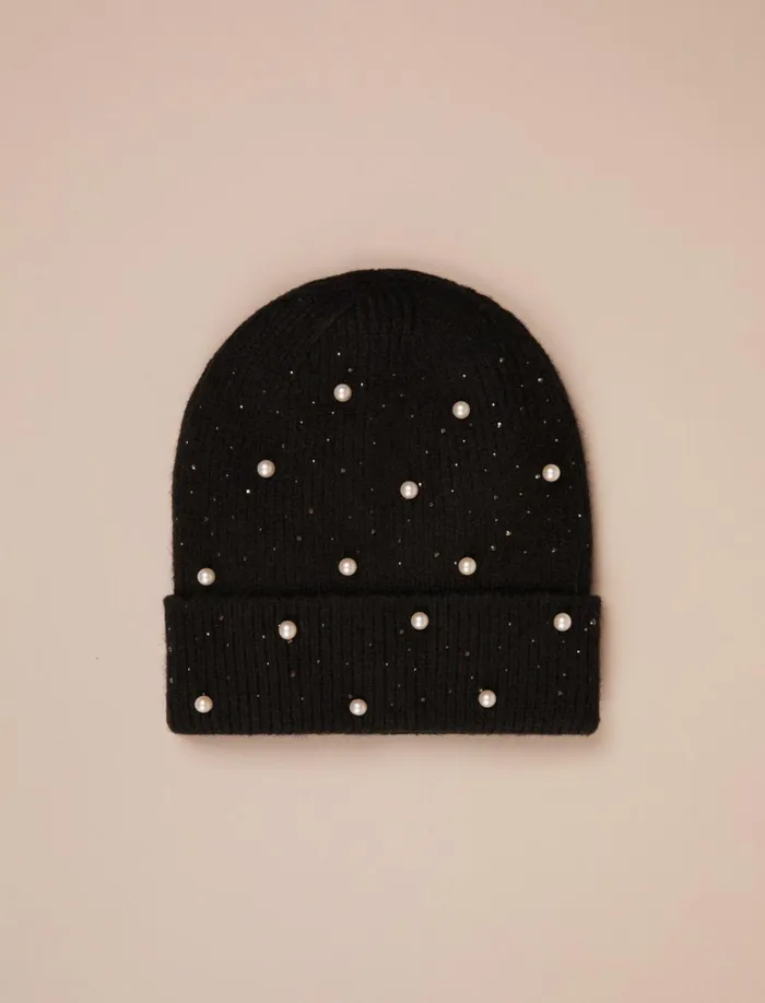 Embellished Beanie Black Women Lucky Brand Hats