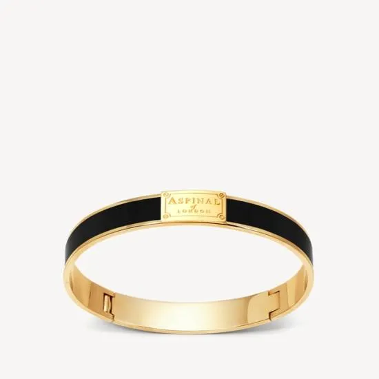 Enamel Bracelet Black Enamel Women Aspinal Of London Bangles and Bracelets