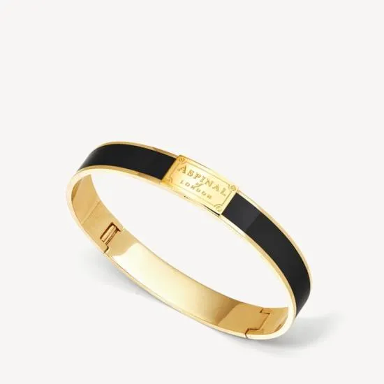 Enamel Bracelet Black Enamel Women Aspinal Of London Bangles and Bracelets