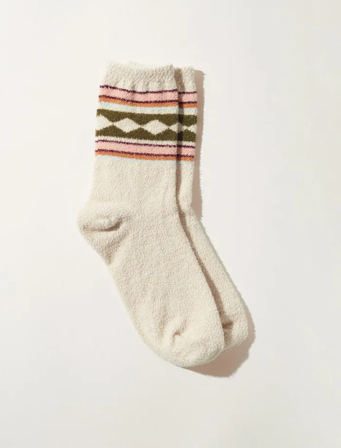 Fair Isle Fuzzy Sock Multi Women Lucky Brand Socks