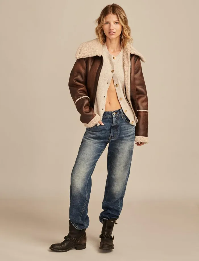 Faux Shearling Jacket Dark Brown Women Lucky Brand Jackets and Outerwear
