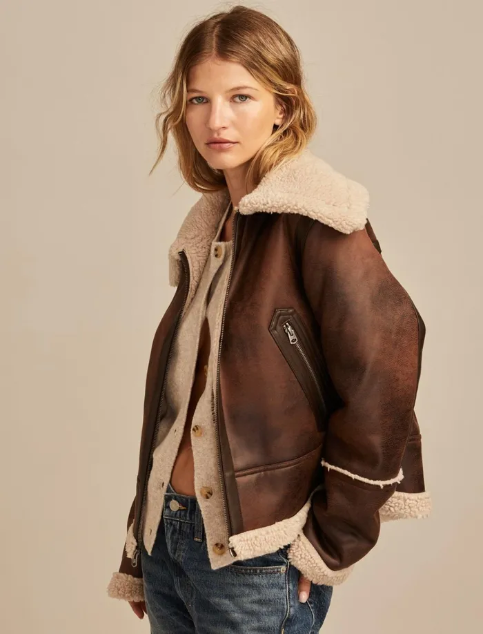 Faux Shearling Jacket Dark Brown Women Lucky Brand Jackets and Outerwear