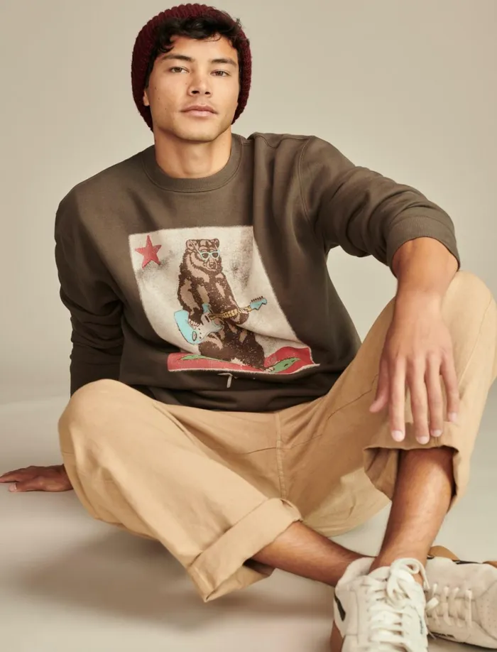 Fender Bear Raven Men Lucky Brand Graphic Tees