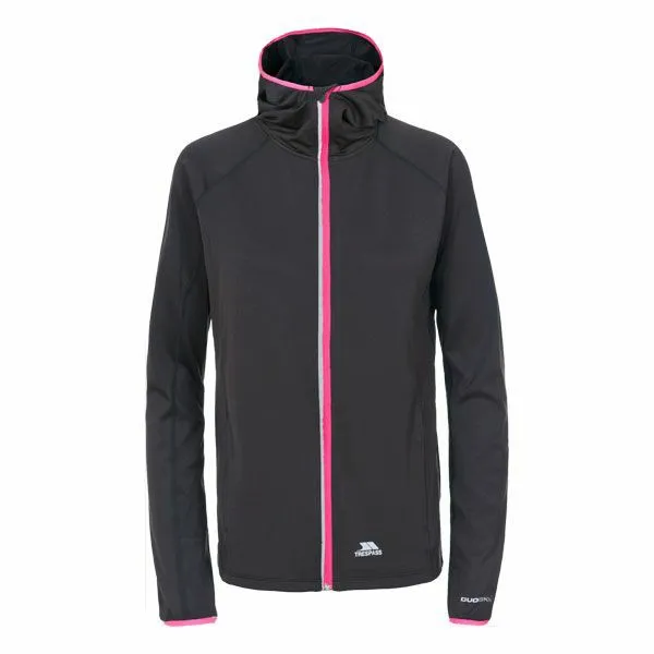 Finchie Active Jacket Black Women Trespass Gym and Sports Tops