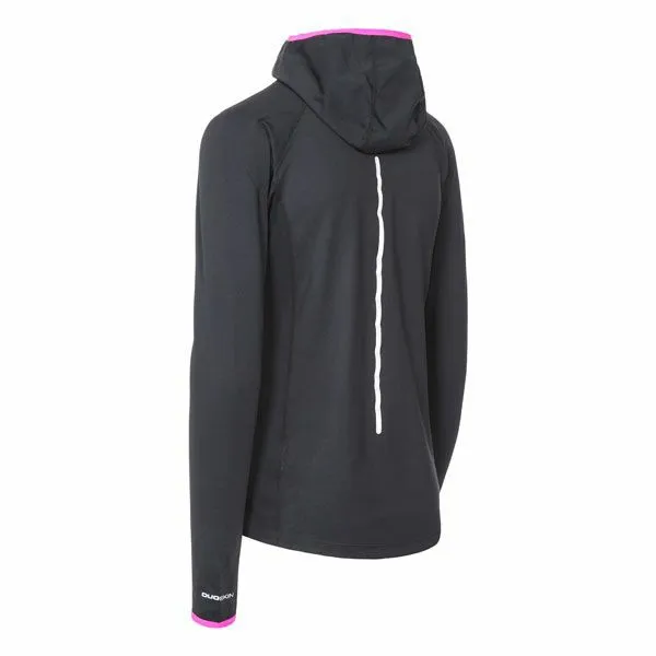 Finchie Active Jacket Black Women Trespass Gym and Sports Tops