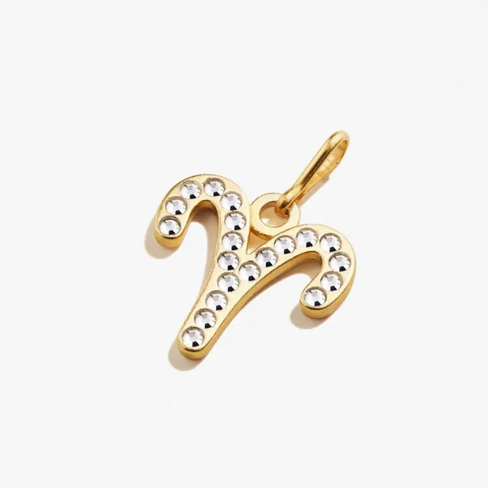 Fine Jewelry Women Alex And Ani Aries Zodiac Pav Crystal Charm Sterling Silver