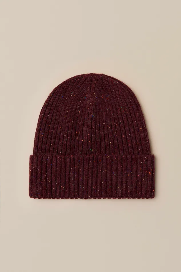 Fleck Beanie Dark Pink Men Lucky Brand Cold Weather Accessories