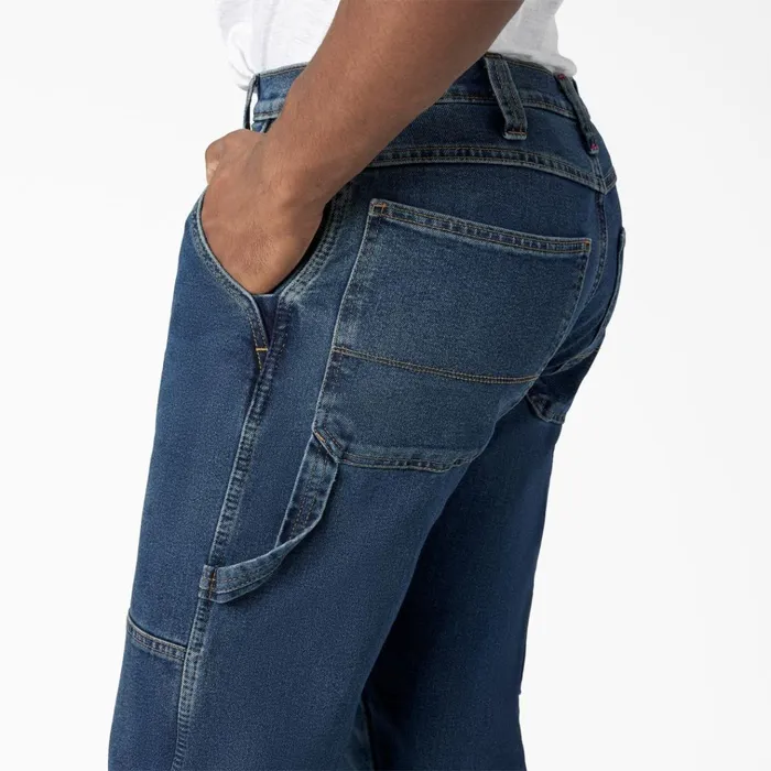 FLEX Relaxed Fit Double Knee Jeans Medium Denim Wash Medium Denim Wash mwi Men Dickies Jeans