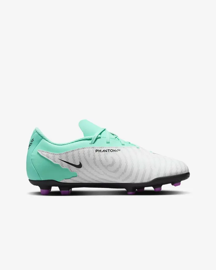 Football Kids Nike Jr Phantom GX Club Hyper Turquoisefuchsia Dreamwhiteblack