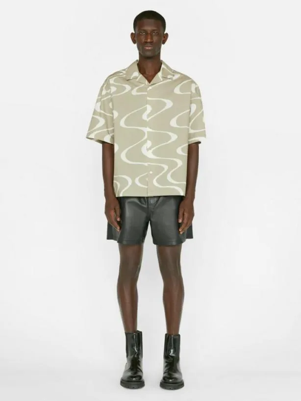 Frame Abstract Wave Graphic Shirt In Sand Beige Print Sand Beige Print Men Shirts Frame Abstract Wave Graphic Shirt In Sand Beige Print Sand Beige Print Men Shirts