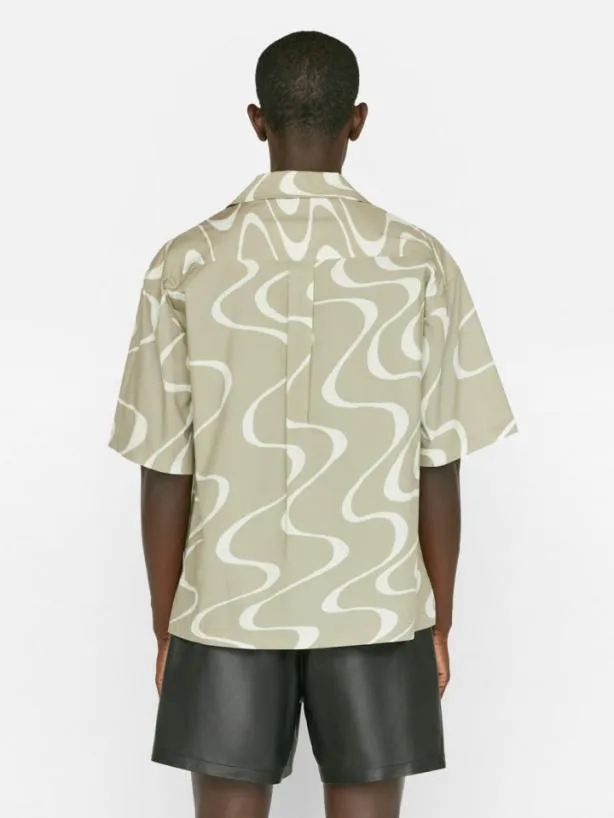 Frame Abstract Wave Graphic Shirt In Sand Beige Print Sand Beige Print Men Shirts Frame Abstract Wave Graphic Shirt In Sand Beige Print Sand Beige Print Men Shirts