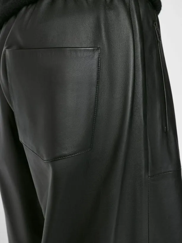 Frame Bonded Leather Short In Noir Noir Men Pants and Shorts Frame Bonded Leather Short In Noir Noir Men Pants and Shorts