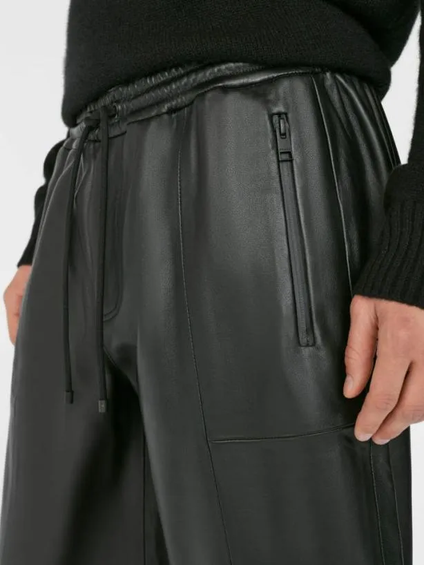 Frame Bonded Leather Short In Noir Noir Men Pants and Shorts Frame Bonded Leather Short In Noir Noir Men Pants and Shorts