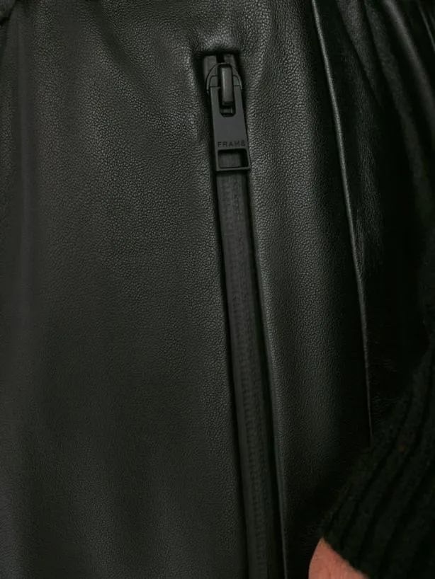 Frame Bonded Leather Short In Noir Noir Men Pants and Shorts Frame Bonded Leather Short In Noir Noir Men Pants and Shorts