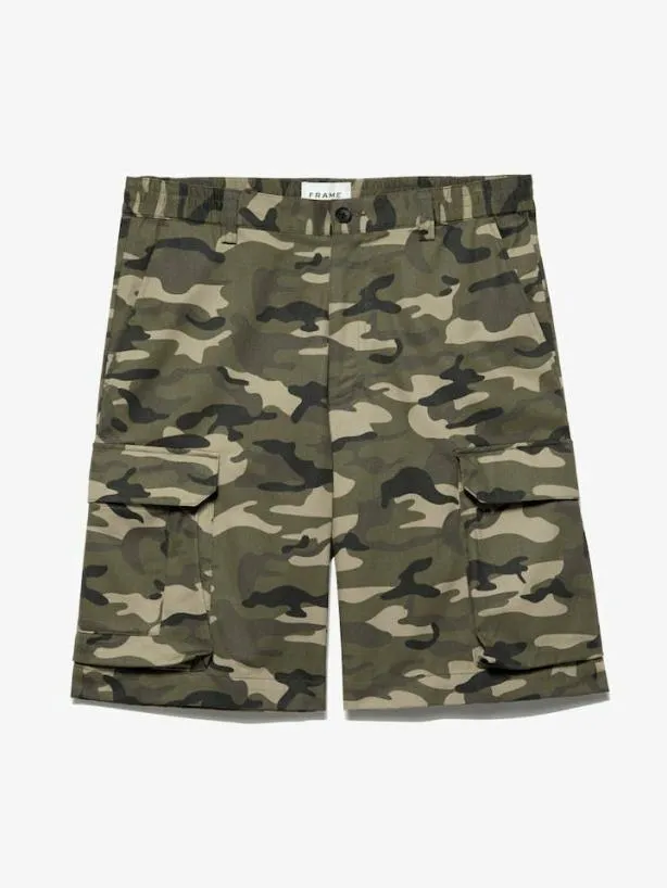 Frame Cargo Shorts In CamoNoir Camonoir Men Pants and Shorts