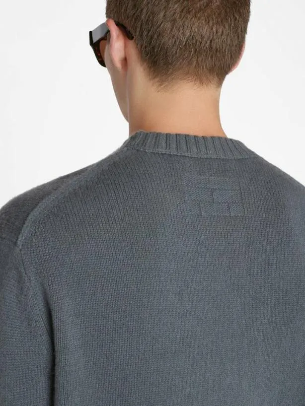 Frame Cashmere Crewneck Sweater In Charcoal Grey Charcoal Grey Men Sweaters and Hoodies