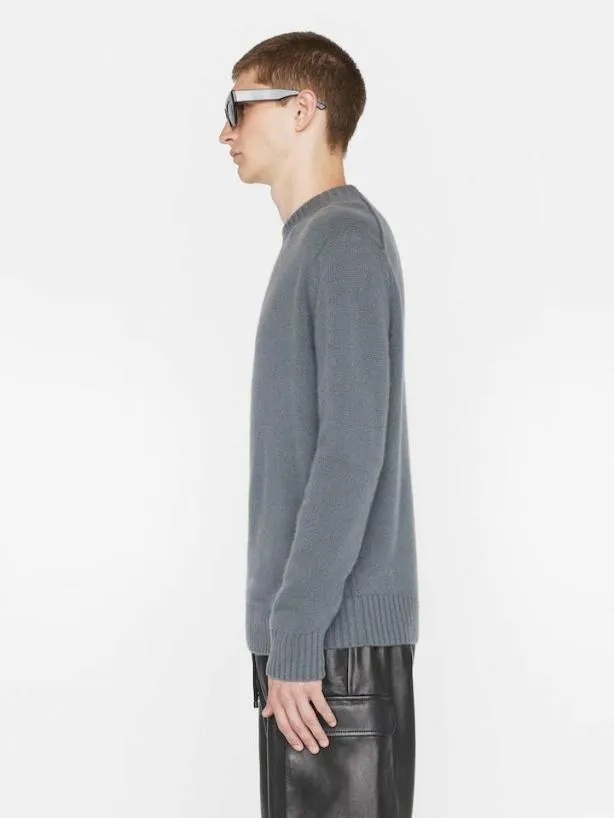 Frame Cashmere Crewneck Sweater In Charcoal Grey Charcoal Grey Men Sweaters and Hoodies