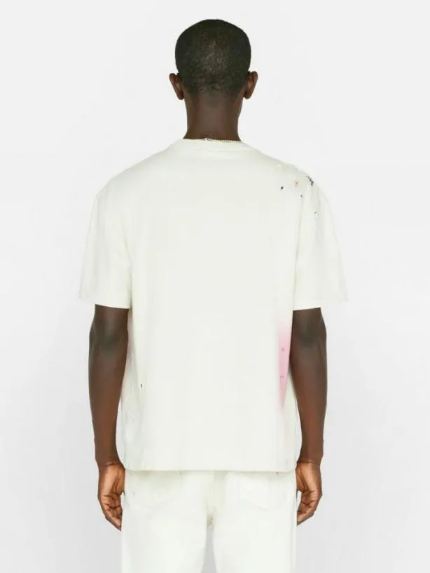 Frame Color Spray Active Tee In Ecru Ecru Men Tees Frame Color Spray Active Tee In Ecru Ecru Men Tees